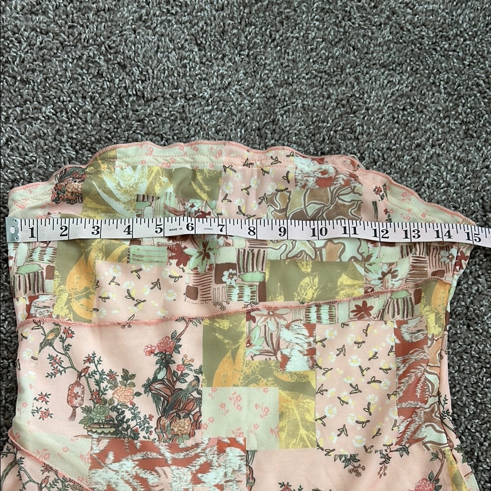 NWT Cottage Floral Patchwork Spaghetti Strap Dress - Picture 7 of 12
